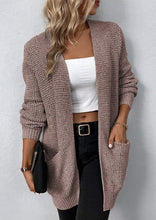 Load image into Gallery viewer, Open front waffle sweater cardigan
