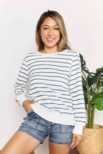 Load image into Gallery viewer, Double Take Striped Long Sleeve Round Neck Top
